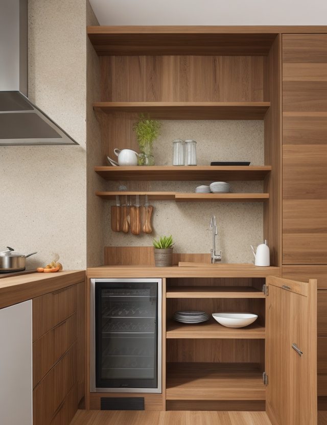 wooden shelf for kitchen