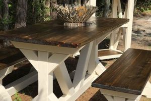 Buy 731 Woodworks Farmhouse Table - [Style & Size] | Step-by-Step Guides, Tools & Inspiration to Build Beautiful Wooden Decor on a Budget